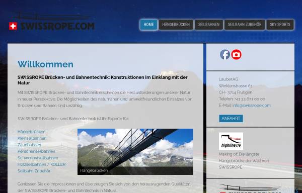 Vorschau von swissrope.com, Swissrope