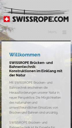 Vorschau der mobilen Webseite swissrope.com, Swissrope