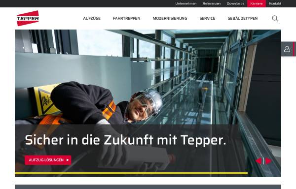 Vorschau von www.tepperms.com, Tepper Aufzüge GmbH & Co. KG.