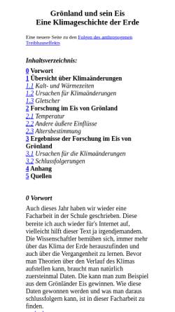 Vorschau der mobilen Webseite www.thur.de, Grönland und sein Eis