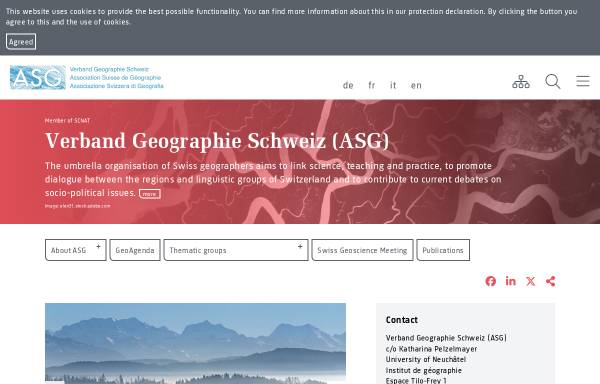 Vorschau von swissgeography.ch, Verband Geographie Schweiz