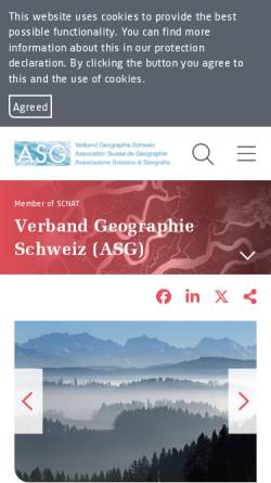 Vorschau der mobilen Webseite swissgeography.ch, Verband Geographie Schweiz