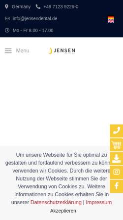 Vorschau der mobilen Webseite www.jensengmbh.de, Jensen GmbH