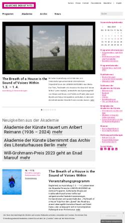Vorschau der mobilen Webseite www.adk.de, Akademie der Künste