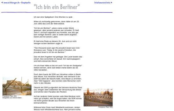 Vorschau von www.aichberger.de, Michael von Aichberger - Ich bin ein Berliner