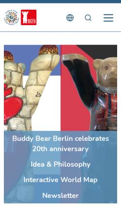 Vorschau der mobilen Webseite www.united-buddy-bears.com, United Buddy Bears