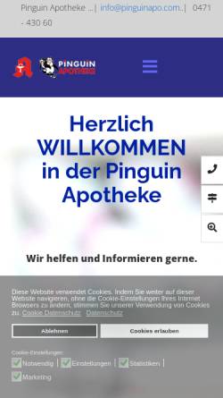 Vorschau der mobilen Webseite www.buergerapo.de, Bürgermeister Smidt Apotheke