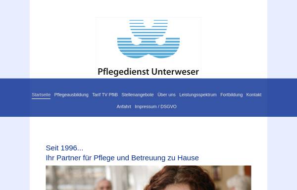 Vorschau von www.pflegedienst-unterweser.de, Pflegedienst Unterweser