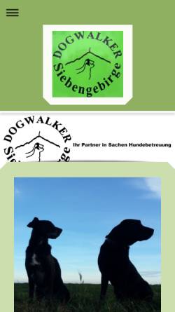 Vorschau der mobilen Webseite www.dogwalker-siebengebirge.de, Dogwalker-Siebengebirge