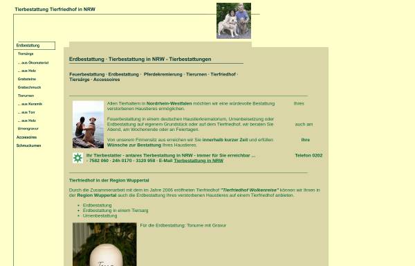 Vorschau von www.tierbestattungsartikel-nrw.de, Tierbestattung NRW