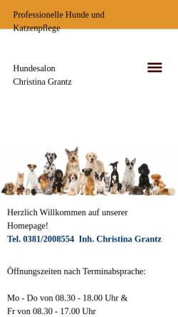 Vorschau der mobilen Webseite www.hundesalon-grantz.de, Hundesalon Grantz