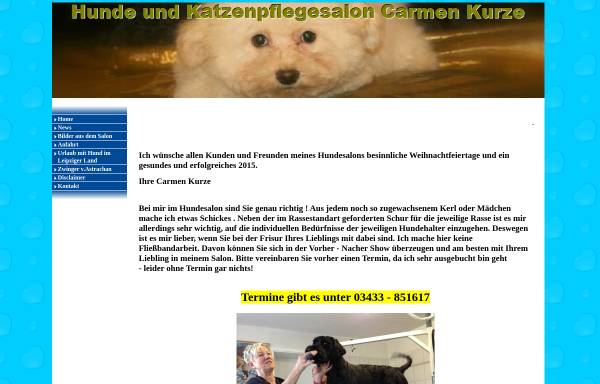 Vorschau von www.hundesalon-kurze.de, Hundesalon Kurze