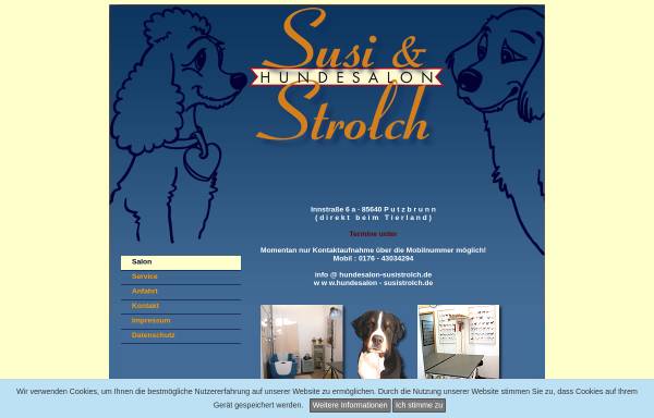 Vorschau von www.hundesalon-susistrolch.de, Hundesalon Susi und Strolch