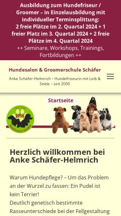 Vorschau der mobilen Webseite www.hundeserviceschaefer.de, Hundeservice Schäfer