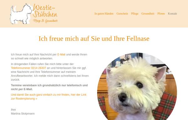Vorschau von www.westie-trimmen.de, Westie-Trimmen