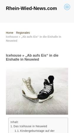 Vorschau der mobilen Webseite www.icehouseneuwied.de, Icehouse Neuwied