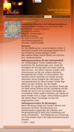 Vorschau der mobilen Webseite elida-time-circle.de, LiReCon, Inh. Dipl.-Ing. Susanne Bendmann