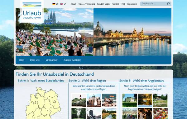 Vorschau von www.urlaub-deutschlandweit.de, Urlaub deutschlandweit