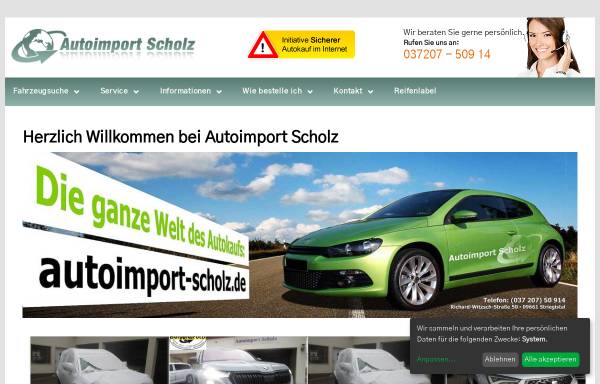Vorschau von www.autoimport-scholz.de, Autoimport Scholz