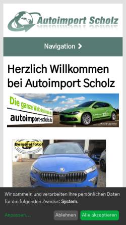 Vorschau der mobilen Webseite www.autoimport-scholz.de, Autoimport Scholz