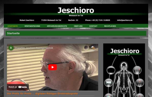 Vorschau von www.jeschioro.de, Röntgenservice & Computersysteme Jeschioro, Inh. Robert Jeschioro