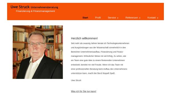 Vorschau von www.uwe-struck.de, Uwe Struck Finanzierung - Controlling - Geschäftspläne