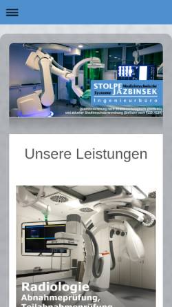 Vorschau der mobilen Webseite www.stolpe-jazbinsek.de, Stolpe Jazbinsek - Medizintechnische Systeme, Inh. Ralf Stolpe-Jazbinsek