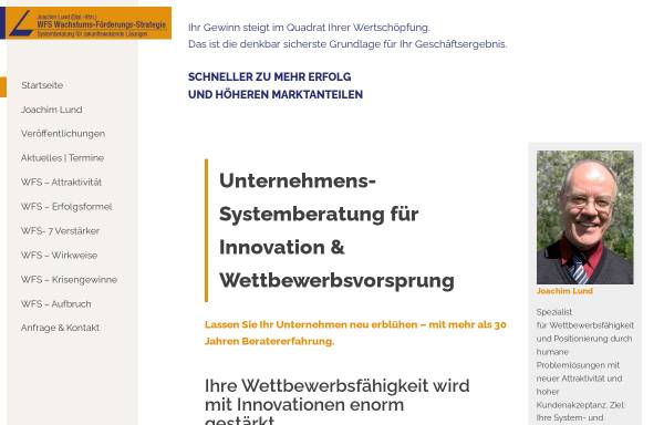 Vorschau von www.lund-wfs.de, WFS Wachstums-Förderungs-Strategie, Inh. Dipl.-Kfm. Joachim Lund