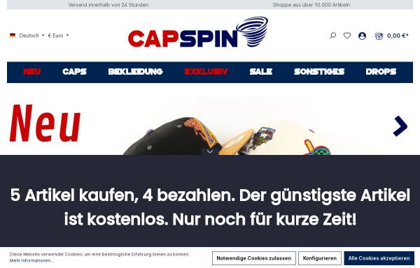 Vorschau von www.capspin.de, Capspin