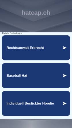 Vorschau der mobilen Webseite www.hatcap.ch, Hatcap.ch