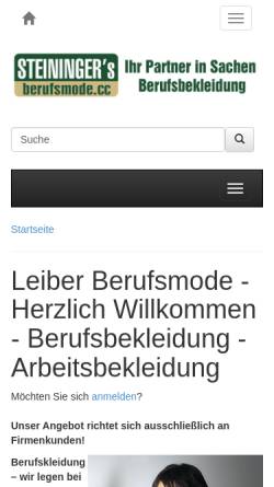 Vorschau der mobilen Webseite www.berufsmode.cc, Berufsmode.cc, Ernst Steininger