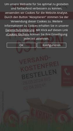 Vorschau der mobilen Webseite www.kraehe.de, Krähe-Versand GmbH & Co. KG
