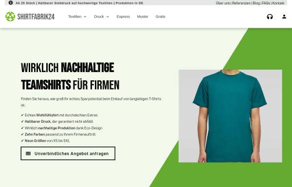 Vorschau von www.shirtfabrik24.de, Kingworx GmbH
