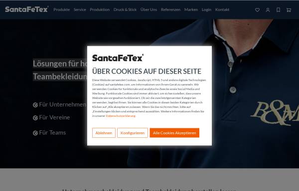 Vorschau von www.santafetex.com, SantaFeTex GmbH