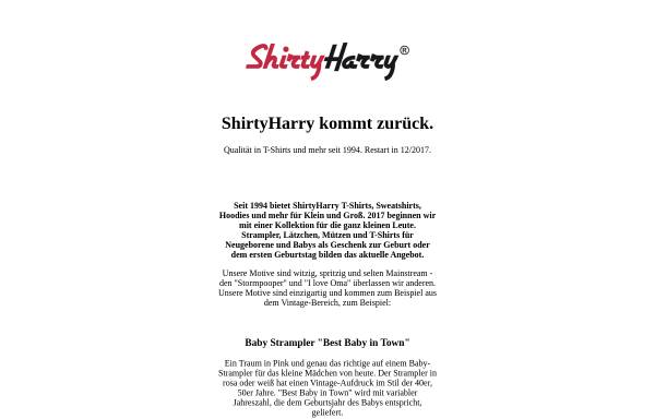 Vorschau von www.shirtyharry.de, ShirtyHarry, Werner Radisch