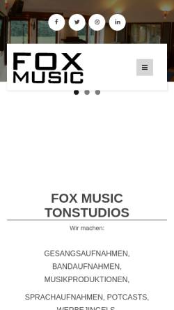 Vorschau der mobilen Webseite www.foxmusic.de, Fox Music