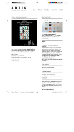 Vorschau der mobilen Webseite www.artic-magazin.de, Artic