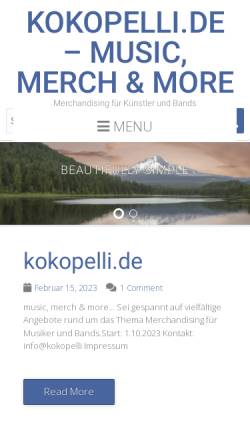 Vorschau der mobilen Webseite www.kokopelli.de, Kokopelli