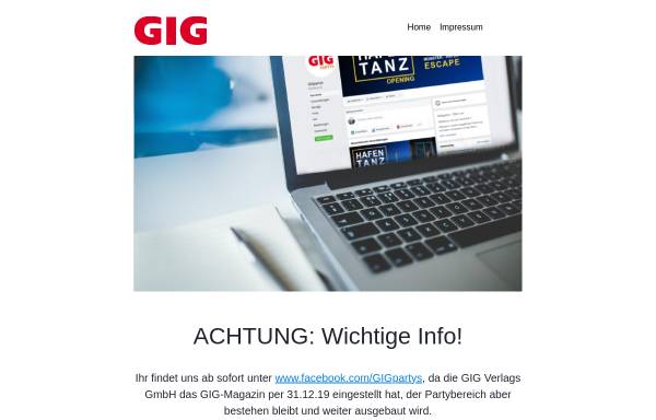 Vorschau von www.gig-online.de, GIG online