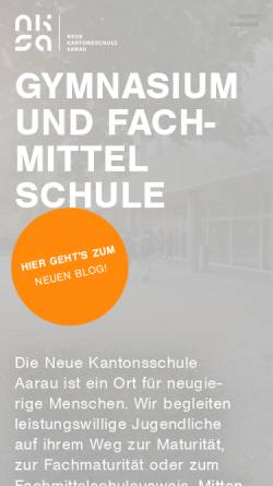 Vorschau der mobilen Webseite www.nksa.ch, Neue Kantonsschule Aarau