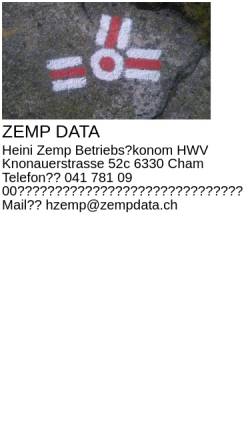 Vorschau der mobilen Webseite www.zempdata.ch, Heini Zemp