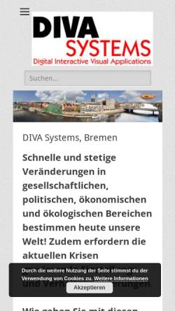 Vorschau der mobilen Webseite www.diva-systems.de, Roland W. Schulze Diva Systems