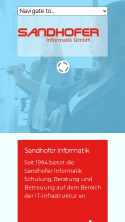 Vorschau der mobilen Webseite www.sandhofer.ch, Sandhofer Informatik GmbH