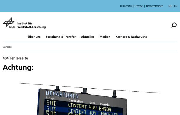 Forschungsgebiete des Instituts für Werkstoff-Forschung des DLR