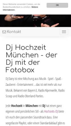 Vorschau der mobilen Webseite www.djdanymc.de, DJ DanyMC