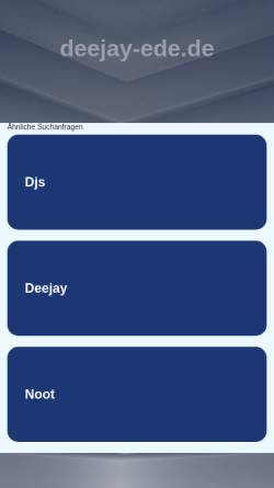 Vorschau der mobilen Webseite www.deejay-ede.de, DJ Ede