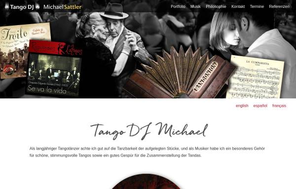 Vorschau von tango-dj.michaelsattler.de, DJ Michael