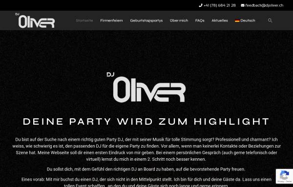 Vorschau von www.djoliver.ch, DJ Oliver