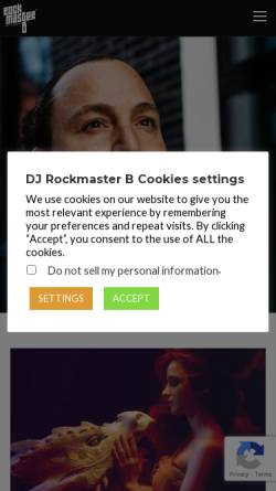 Vorschau der mobilen Webseite rockmasterb.com, DJ Rockmaster B