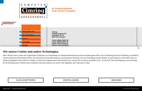 Vorschau von www.cimring.de, Cimring Computer Grosshandel